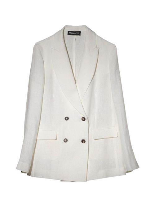 giacca donna doppiopetto in lino bianco Good match | AB5150U02